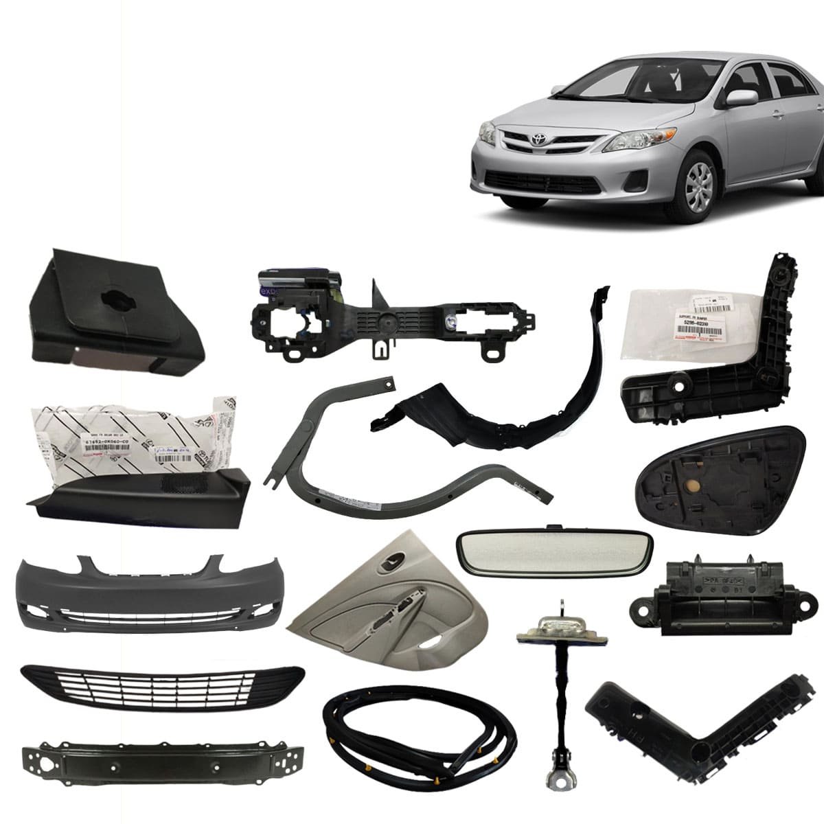 Auto Parts for Toyota Corolla - Accessories Headlight Engine Side Mirror Body Kits Rim Air Conditioning Compressor Wheel Bearing