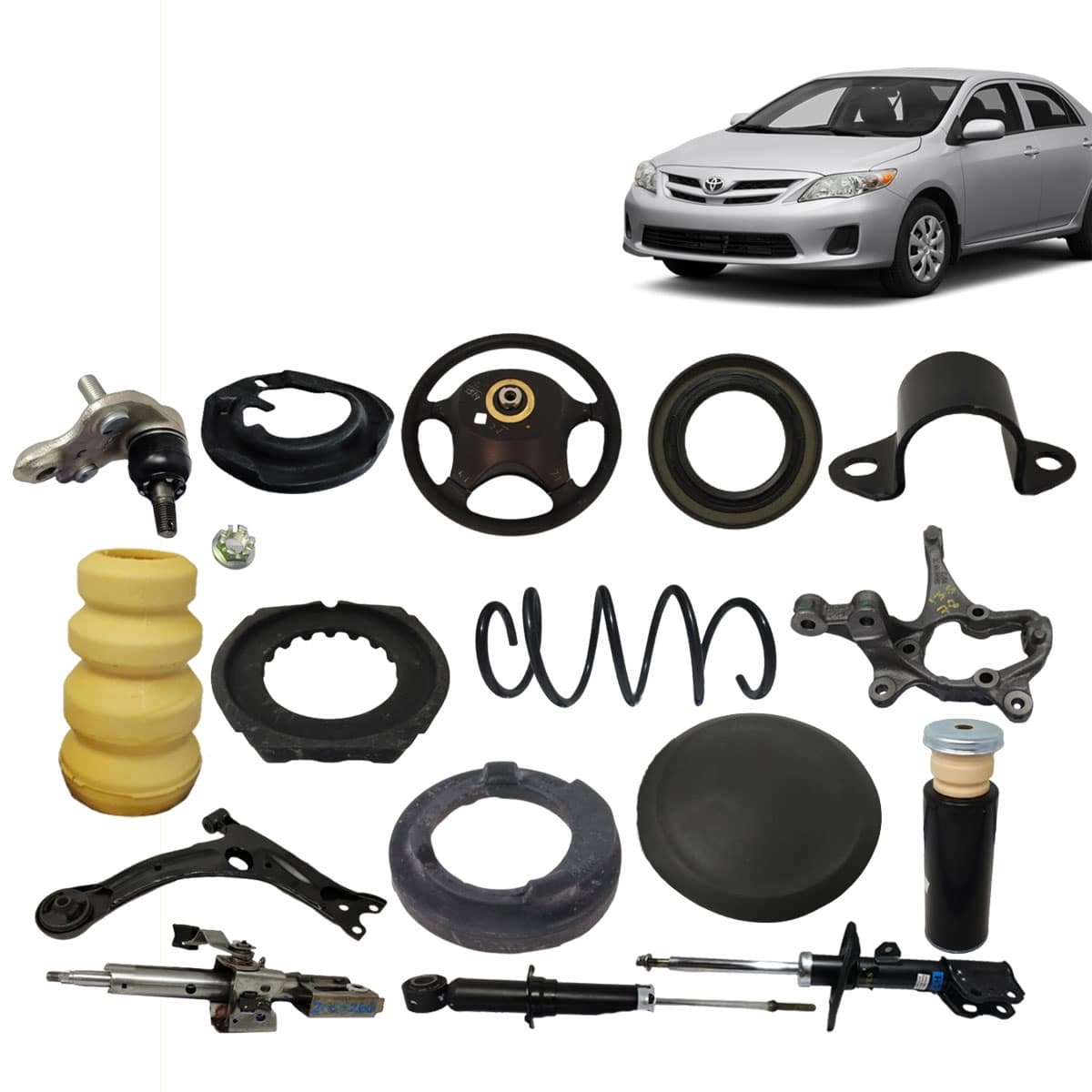 Auto Parts for Toyota Corolla - Accessories Headlight Engine Side Mirror Body Kits Rim Air Conditioning Compressor Wheel Bearing
