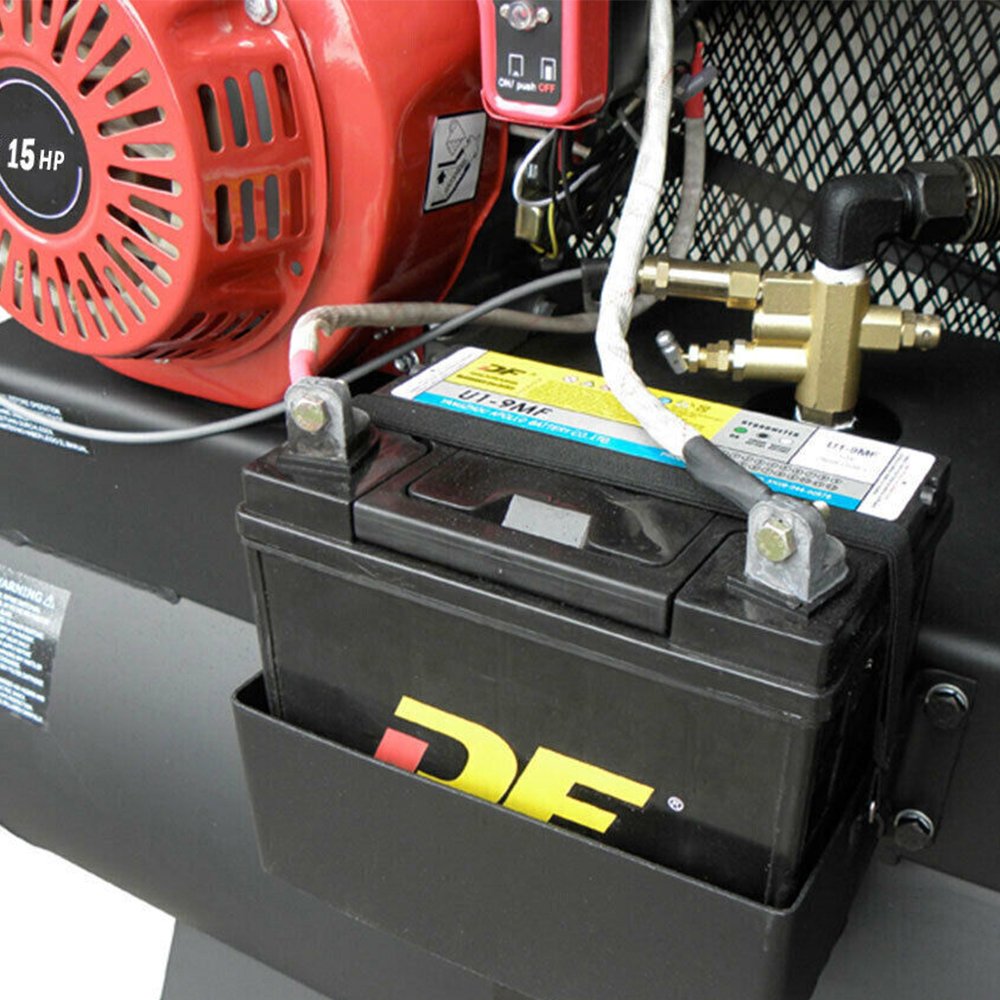 10 bar 15 hp Petrol Engine Gasoline Oil Lubrication Belt Drive air Compressor