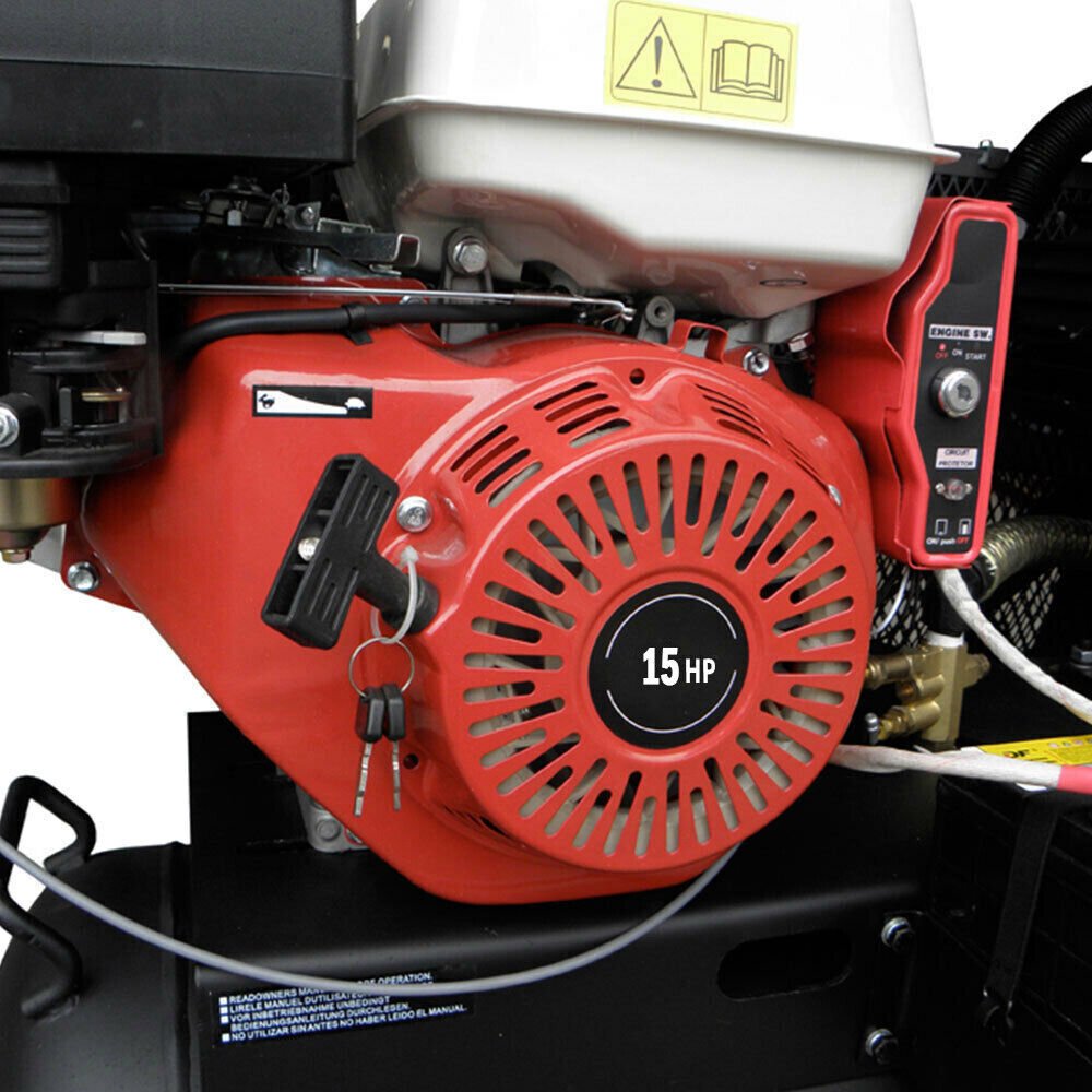 10 bar 15 hp Petrol Engine Gasoline Oil Lubrication Belt Drive air Compressor