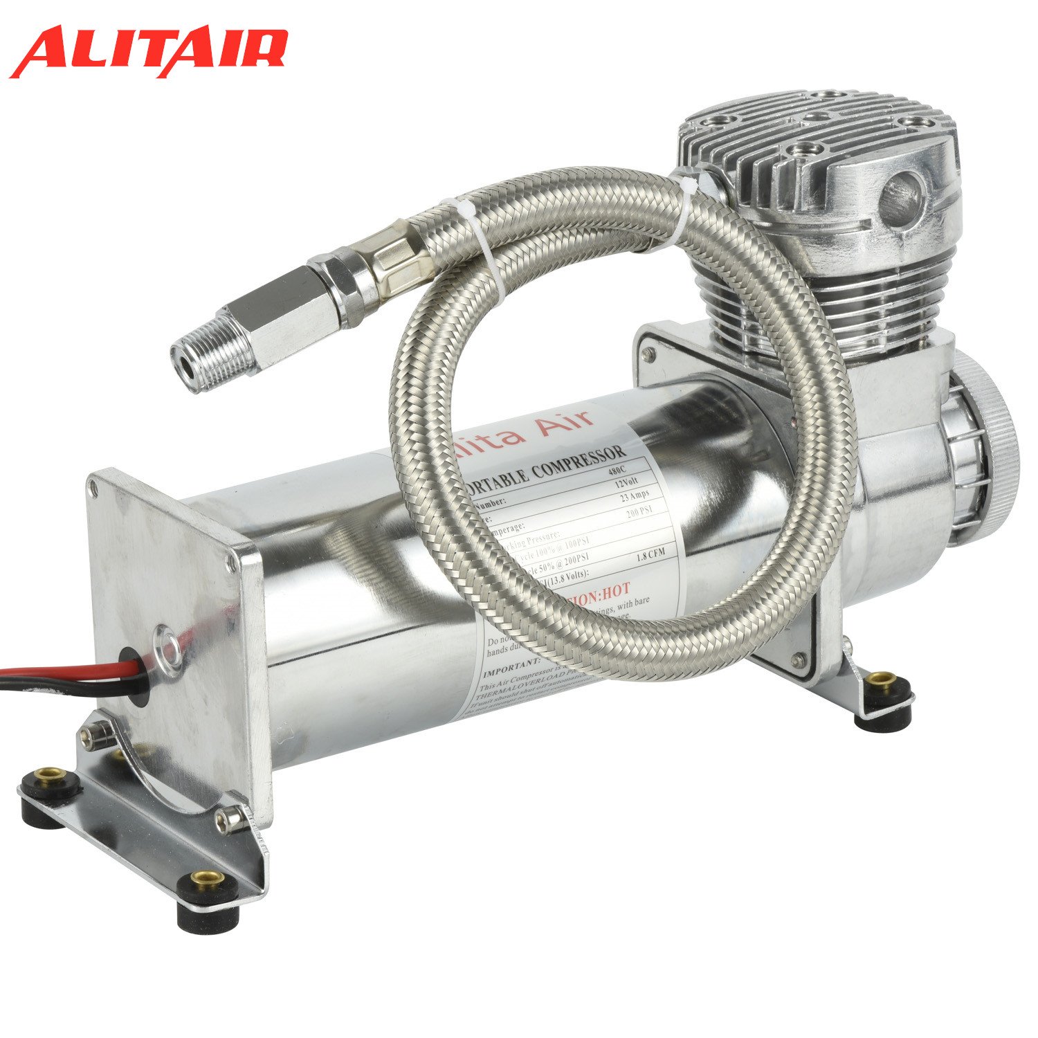 Air Ride Suspension Train Horns Bagged 480C Pewter Air Compressors