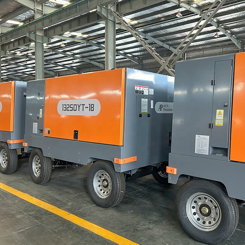 Hot Selling China Aceair Diesel Air Compressor 141SCY-15 diesel Screw air Compressor for Water Well Drilling Rig