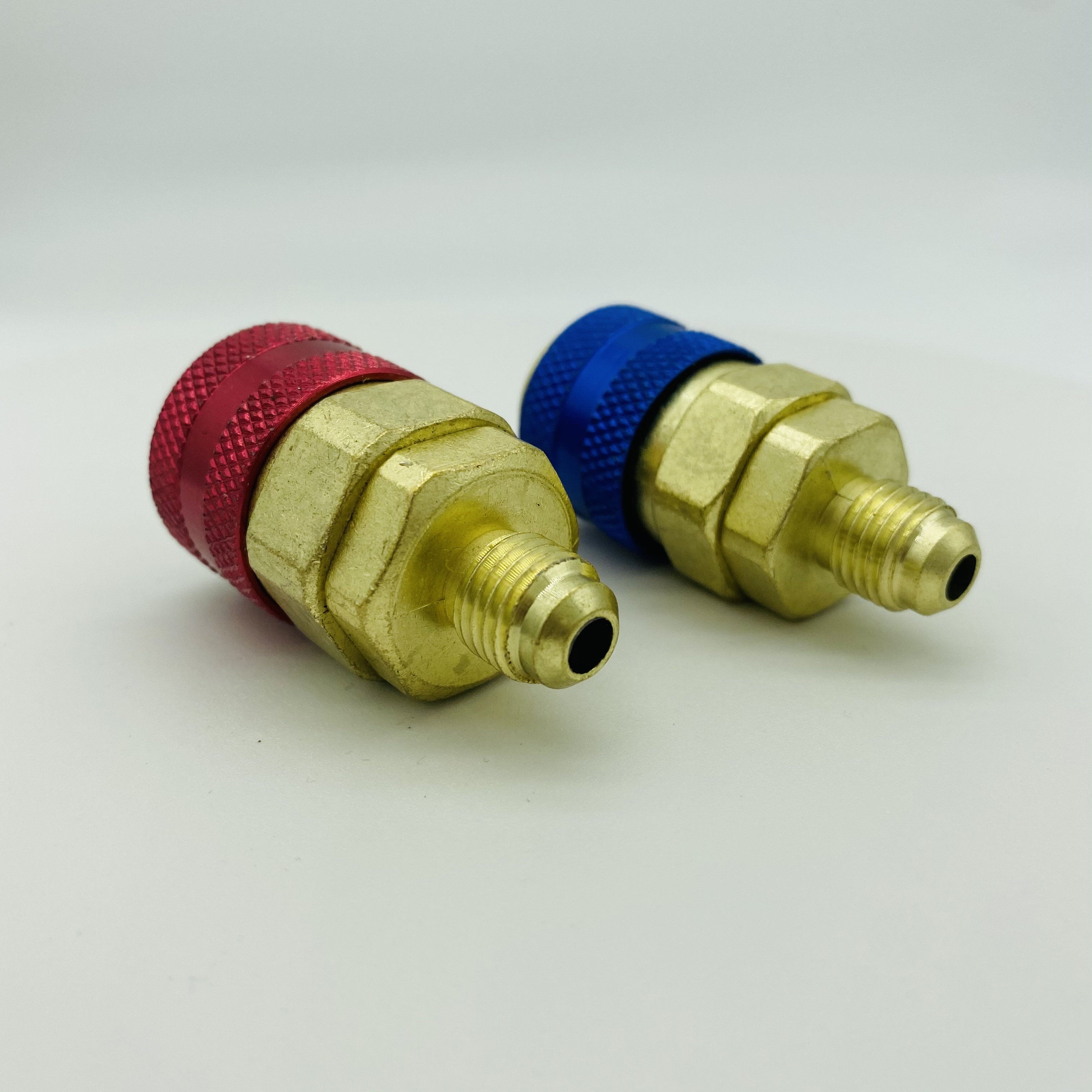 1/4SAE R134A Quick Coupler QC - 12 LH Car Air Conditioning Fluoridated Quick Connectors Red+blue for Car-styling Hot Sale