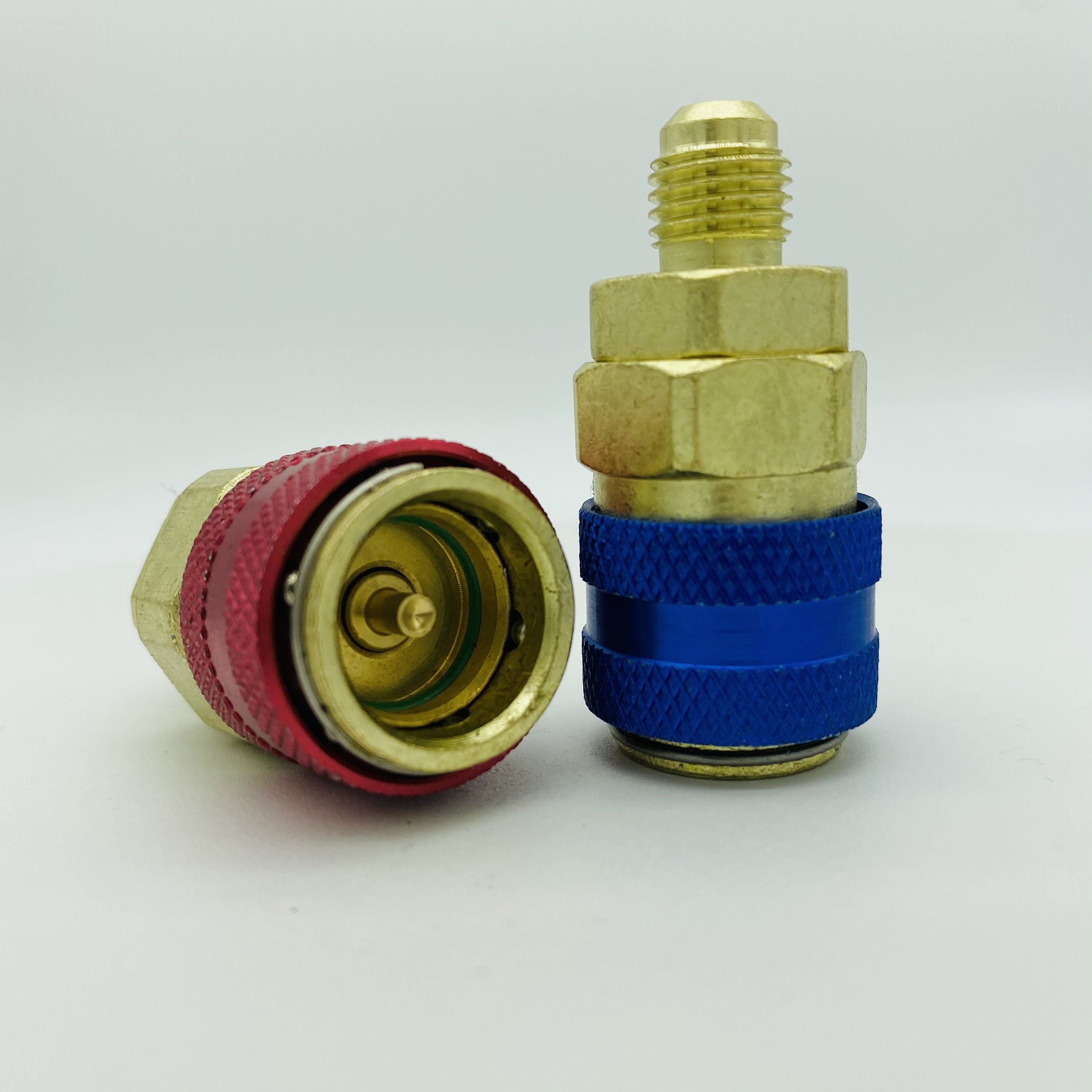 1/4SAE R134A Quick Coupler QC - 12 LH Car Air Conditioning Fluoridated Quick Connectors Red+blue for Car-styling Hot Sale