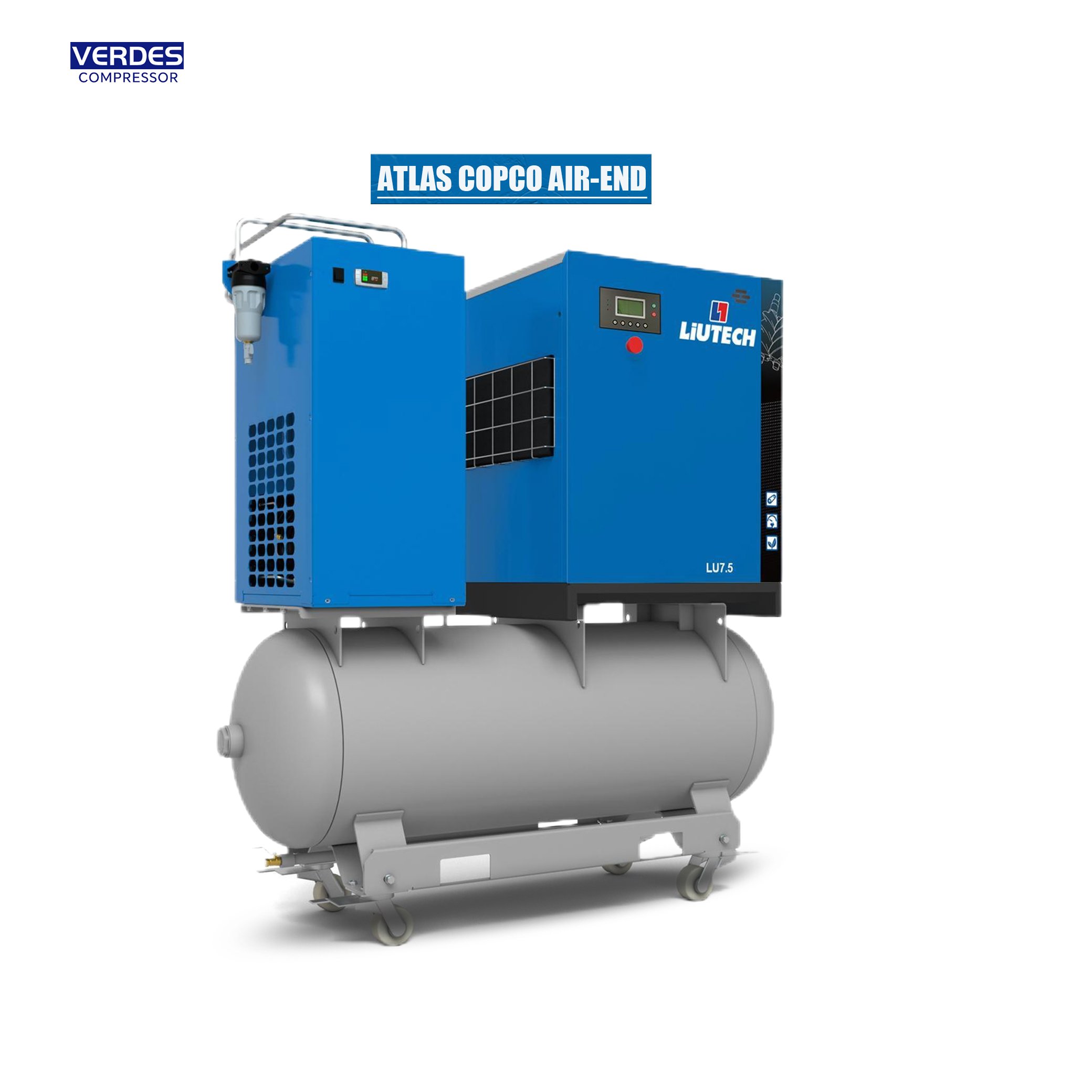 7.5KW air Compressor Atlas Copco Groub Liutech Permanent Magnet Frequency Conversion Compressor Mobile Atlas Copco Compressor
