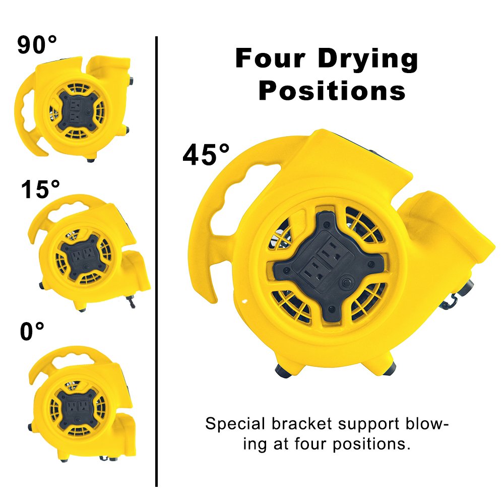 Best Sale Wholesale Portable 1/4 HP Mini Air Mover 800 CFM Blower Fan High Pressure OEM Water Damage and Carpet Dryer