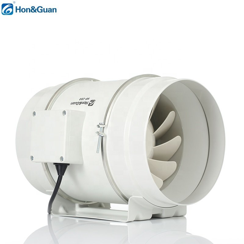 Hon&Guan Fan Manufacturer AC Silent Mixed-flow Duct Fan OEM/ODM Powerful Exhaust Fan Hydroponics Planting and Animal Husbandry