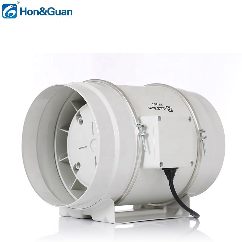 Hon&Guan Fan Manufacturer AC Silent Mixed-flow Duct Fan OEM/ODM Powerful Exhaust Fan Hydroponics Planting and Animal Husbandry