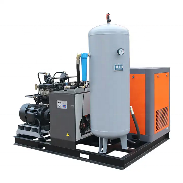 High Pressure 30bar 40bar Screw air Compressor With Booster for PET Bottle Blowing Industry