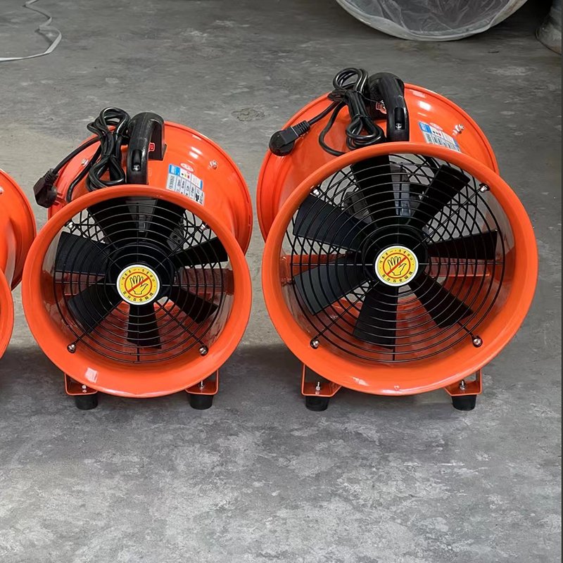 16 Inch Portable Axial Flow Fan Free-Standing Air Ventilation Blower with Ducts OEM Customizable for Home Office Ventilation