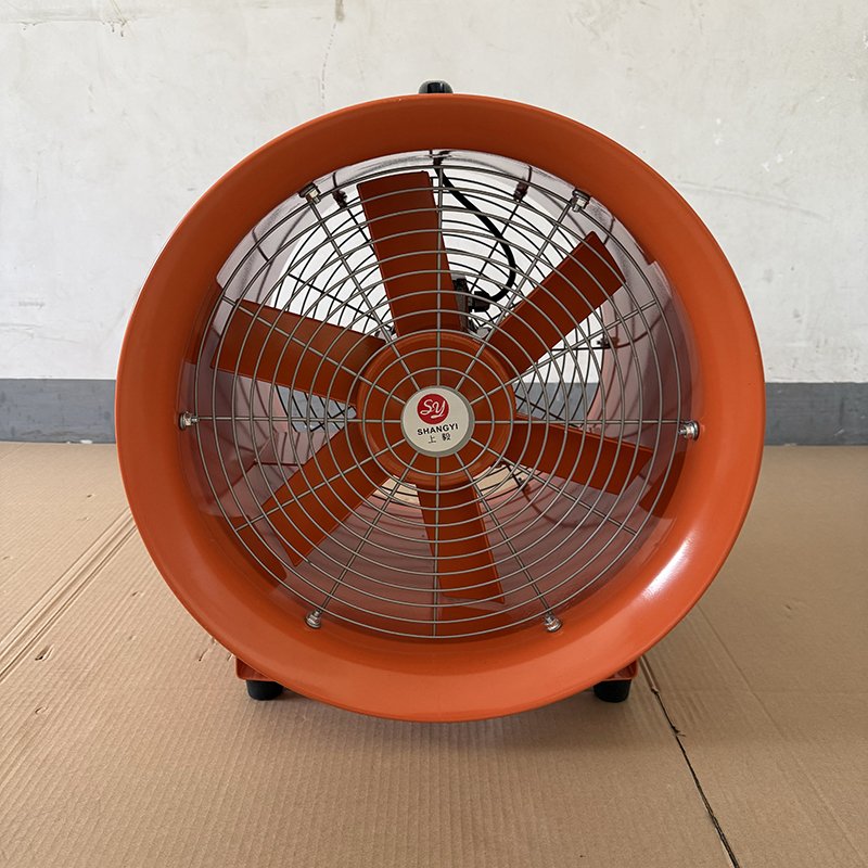 16 Inch Portable Axial Flow Fan Free-Standing Air Ventilation Blower with Ducts OEM Customizable for Home Office Ventilation