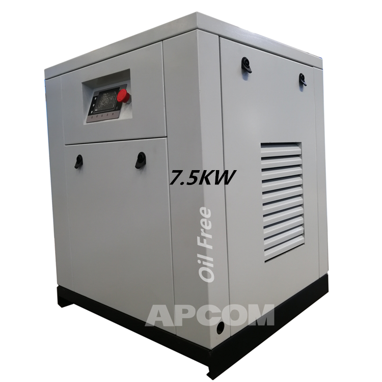 APCOM Low Noise 7.5kw 10hp Aircompressors 7.5 KW 10 HP 28 CFM Scroll Oil Free Air Compressor Air Compressor