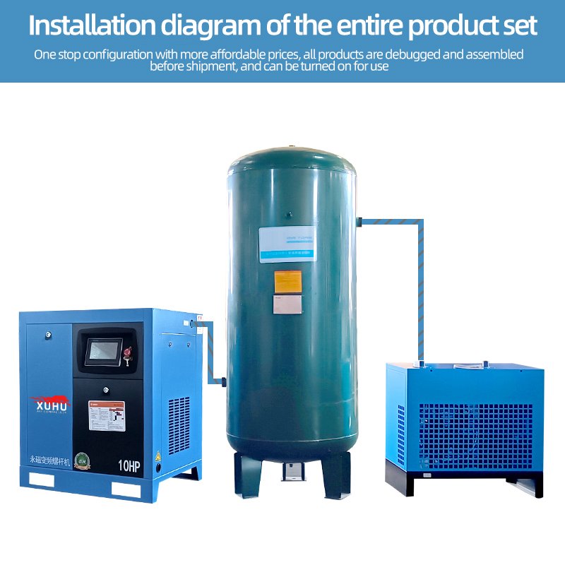 11kw 15hp Screw Rotary Air Compressor with Air Dryer