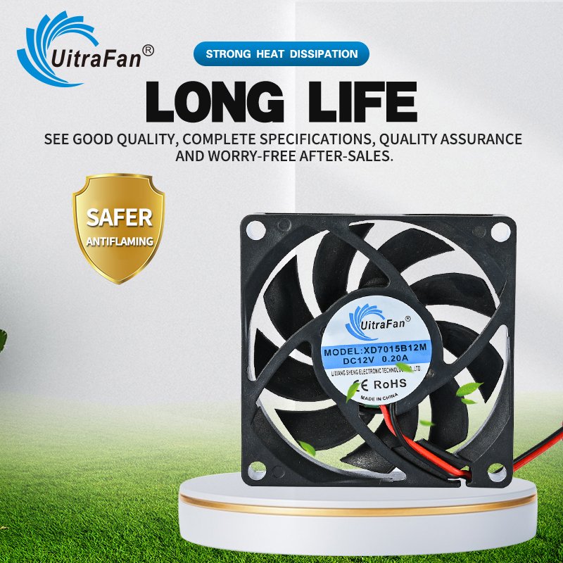 70mm Silent Dc Ventilation Fans 7015 Axial Fan Heater Cooling Fan 70*70*15MM