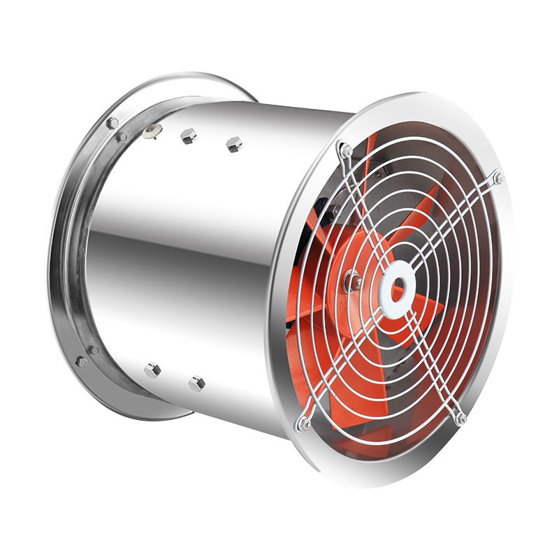 High-Speed Industrial Exhaust Fan Stainless Steel Axial Flow Duct Extractor Heavy-Duty Electric Air Blower OEM/ODM