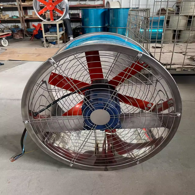 High-Speed Industrial Exhaust Fan Stainless Steel Axial Flow Duct Extractor Heavy-Duty Electric Air Blower OEM/ODM