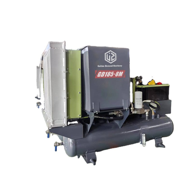 185cfm 8 bar Cummings Engine diesel Screw air Compressor Portable for Drilling Borehole