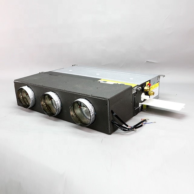 High-end Hvac air Conditioners Chilled Water Fancoil Ceiling Concealed Duct Ultra-thin Fan Coil Units for Hotels with Heat Pump