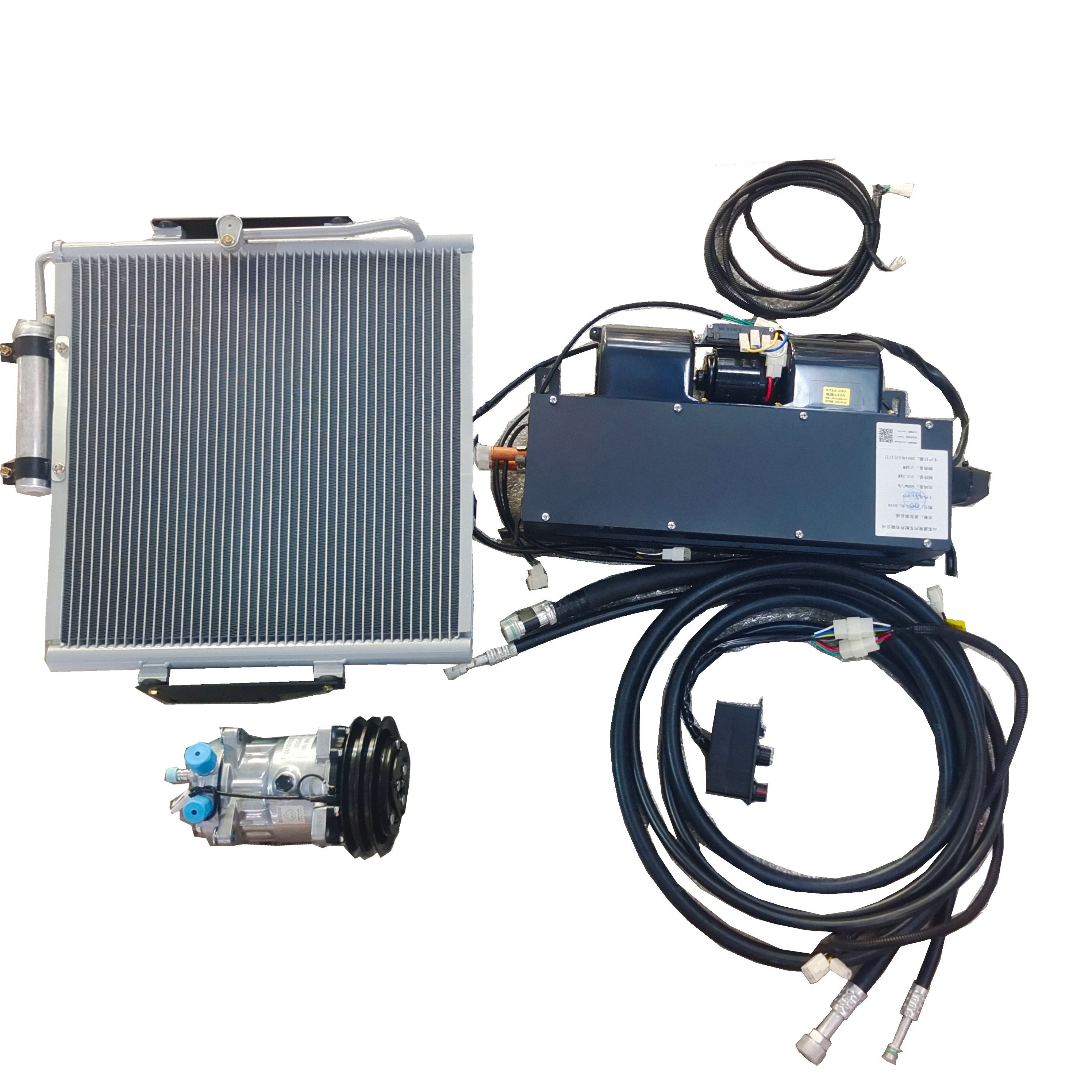 2024 Customize 12/24v air Conditioning System for Tractor Harvester Wheel Exacvator Compressor