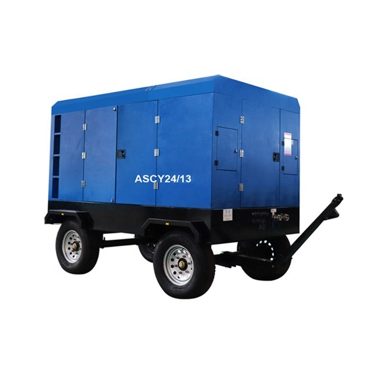 Airstone ASCY18/23 194kw 666 Cfm Diesel Portable Compressor High Pressure Mobile Diesel Driven Screw Air Compressor for Mining