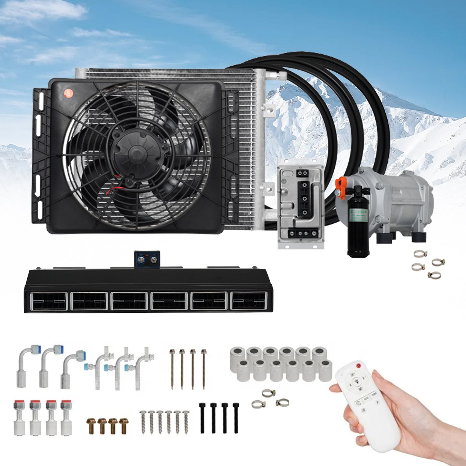 12v/24v Car Model Air Conditioner Evaporator Type Air Conditioner Condenser Split Air Conditioner