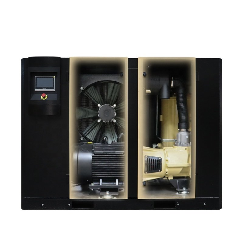 Energy Saving 37KW Industrial Compressors Single Phase Rotary Screw Air Compressor for Sale Air Air-compressors