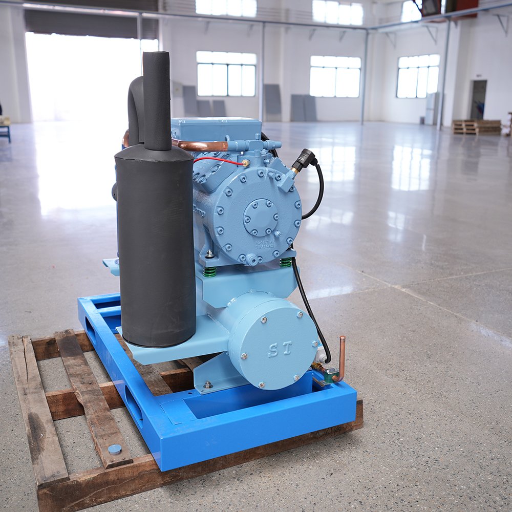 Bitzer 5HP 10HP 15HP Water Cold Plunge Chiller Bitzer Semi Enclosed Reciprocating R404 Compressor Refrigeration Condensing Unit