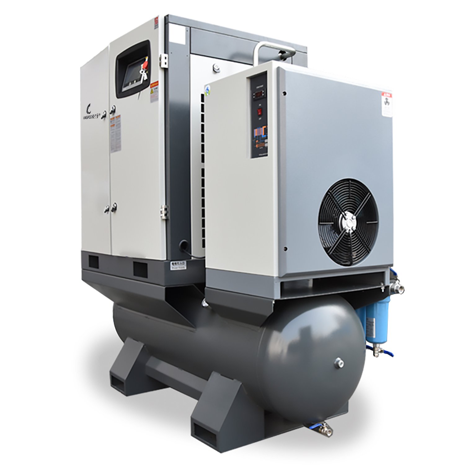 Wholesale to B Rotary Screw Compressor Single Phase Screw Compressors Screw Air Compressor with Dryer 10 Hp 5kw Water Pumping