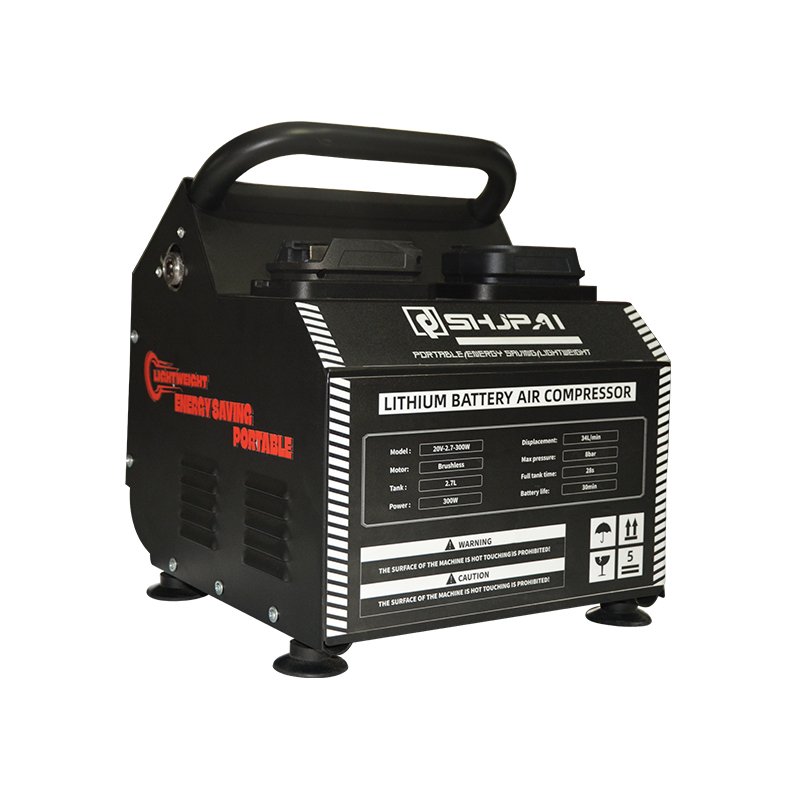 2025 New Type Professional Electrical air Compressor Factory Direct Sales Portable Battery Oil Free air Compressor 2.7L 300W