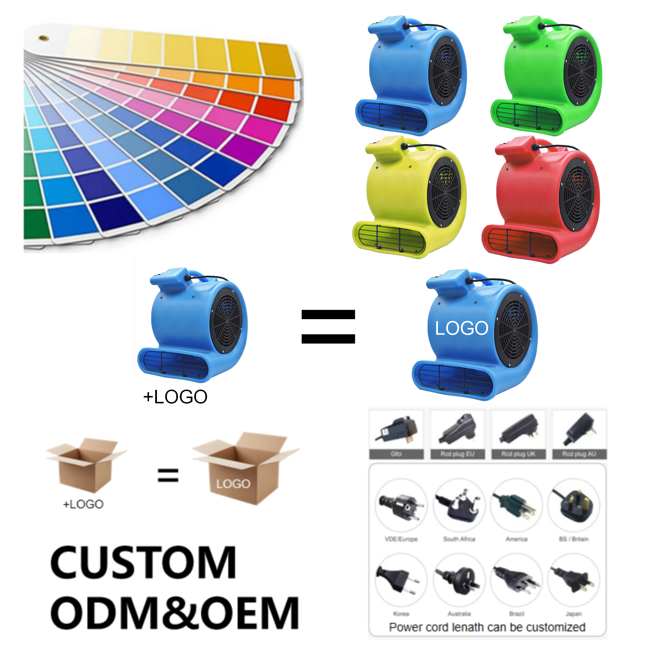 Electric Mini Carpet Dryer Blower Fan Industrial Air Mover Stackable Centrifugal Design for Water Damage Restoration