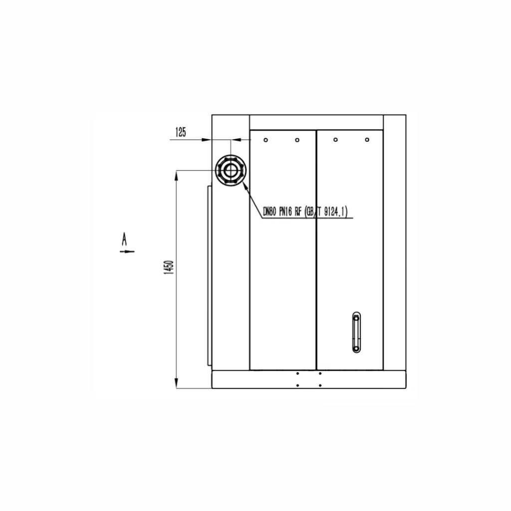Long Life UNITED 1Mpa 90KW 380V 50Hz Two-stage Air Cooled 15.2m³/min Fix Speed Screw Air Compressor