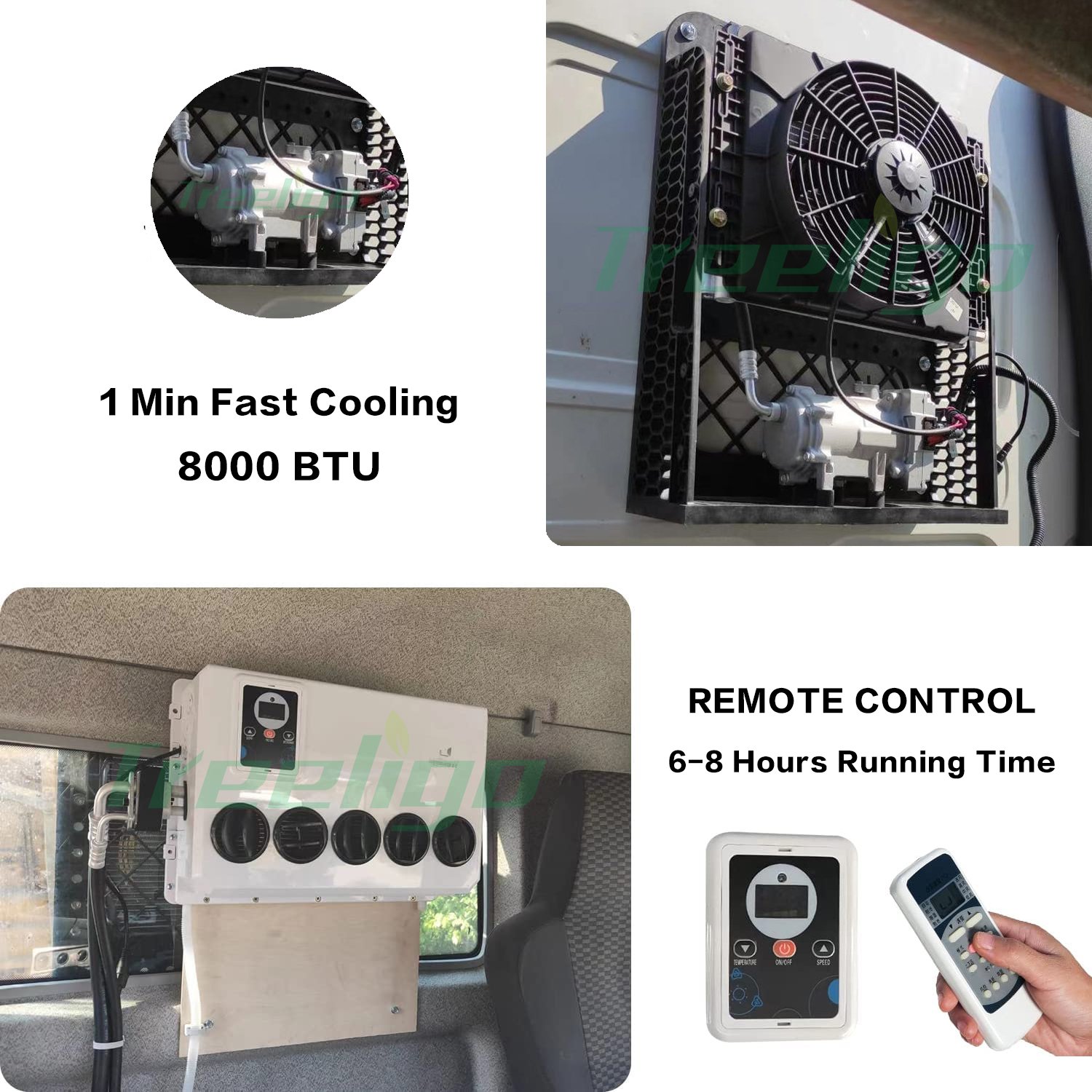 12 Volt Parking air Conditioner Split Car Truck Semi Ac air Conditioner for Tractor Trailer Truck