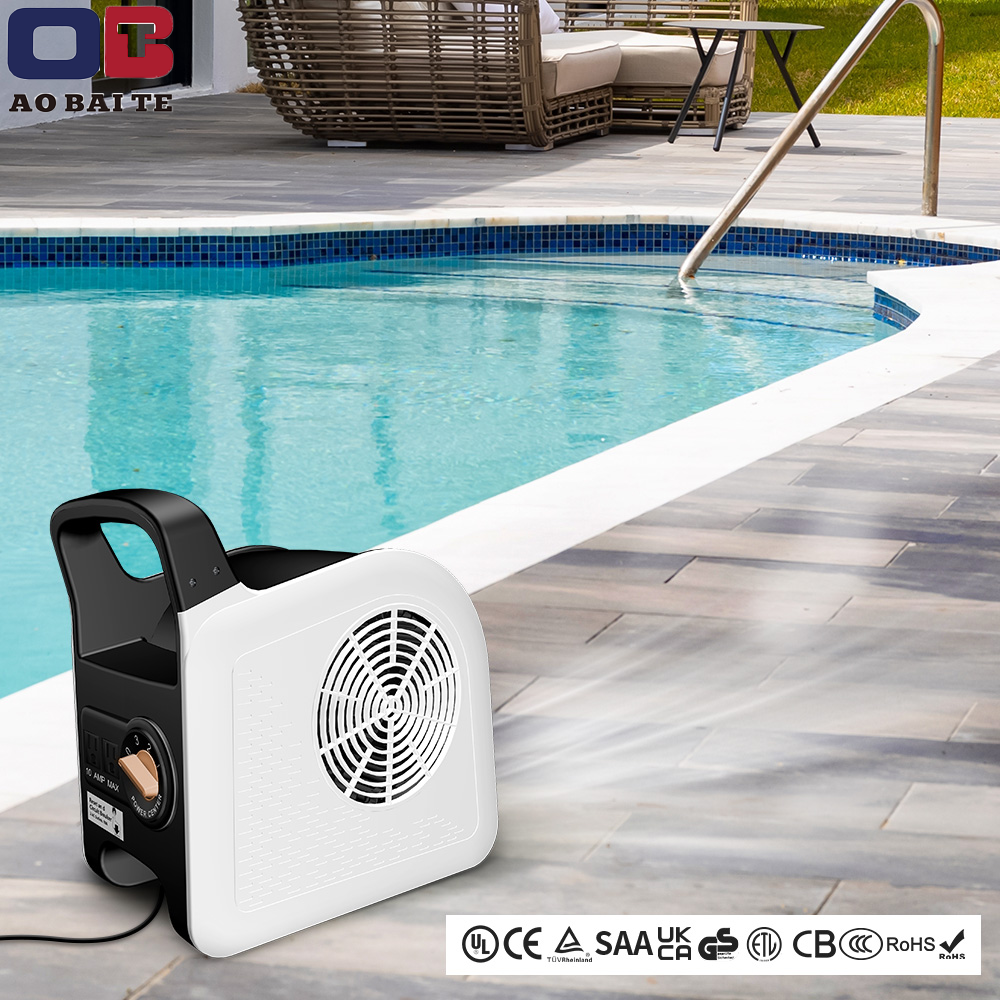 Air Mover 1/3 HP 1000CFM Portable Floor Blower Fan Carpet Dryer Ventilating with 4 Blowing Angles and Time Function Commercial