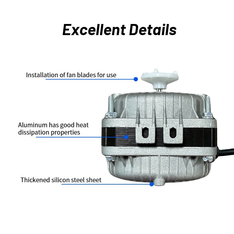 Longhey Round Shade Pole Motor 25W/40W/60W/70W/90W Cheap Price Refrigeration Fan Motor for Household Use & Refrigerator Parts