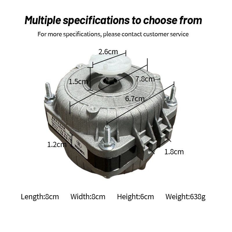 Longhey Round Shade Pole Motor 25W/40W/60W/70W/90W Cheap Price Refrigeration Fan Motor for Household Use & Refrigerator Parts