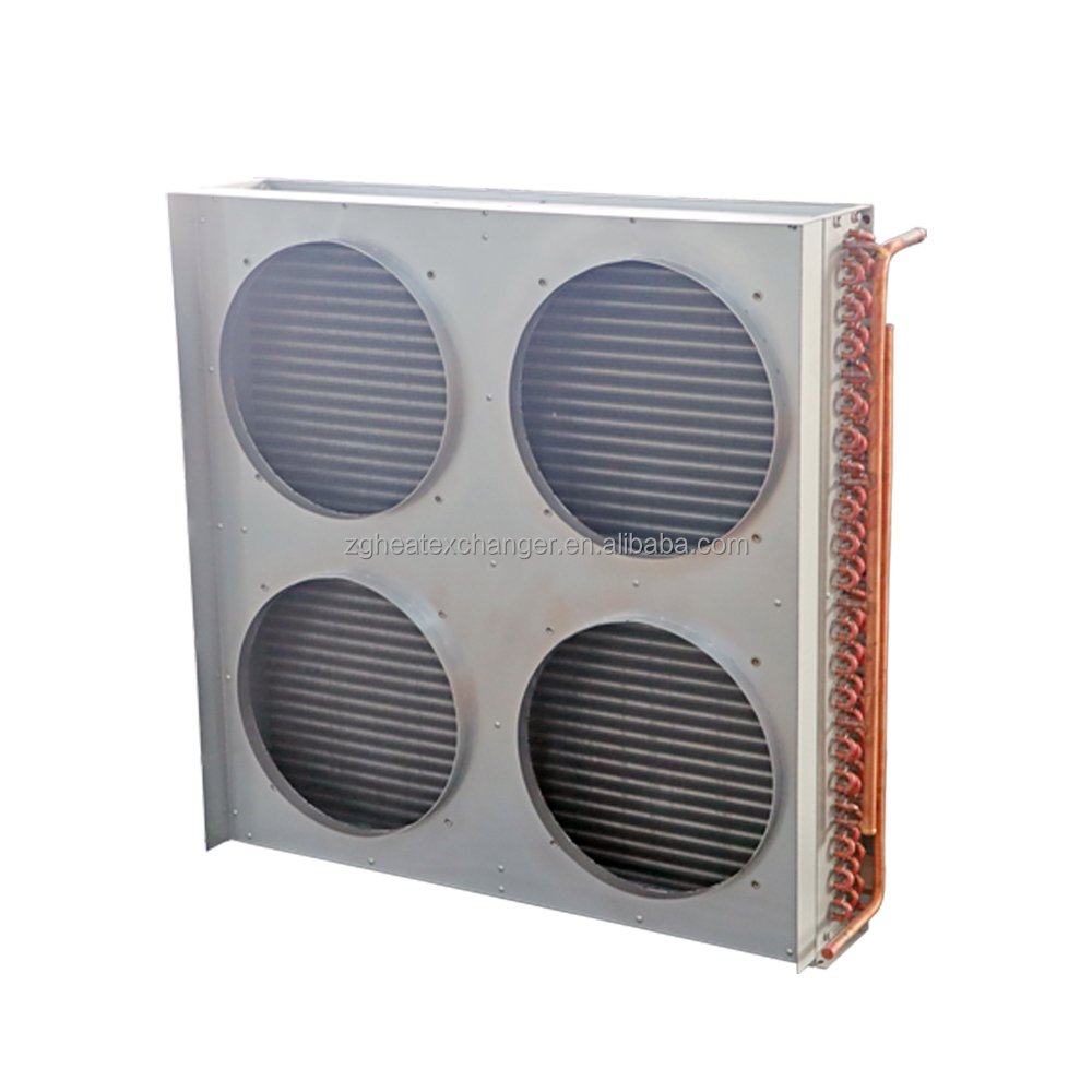 Air Cooled Copper Tubes Heat Exchanger Condenser With Aluminum Fins for Water Chiller and Outdoor Unit
