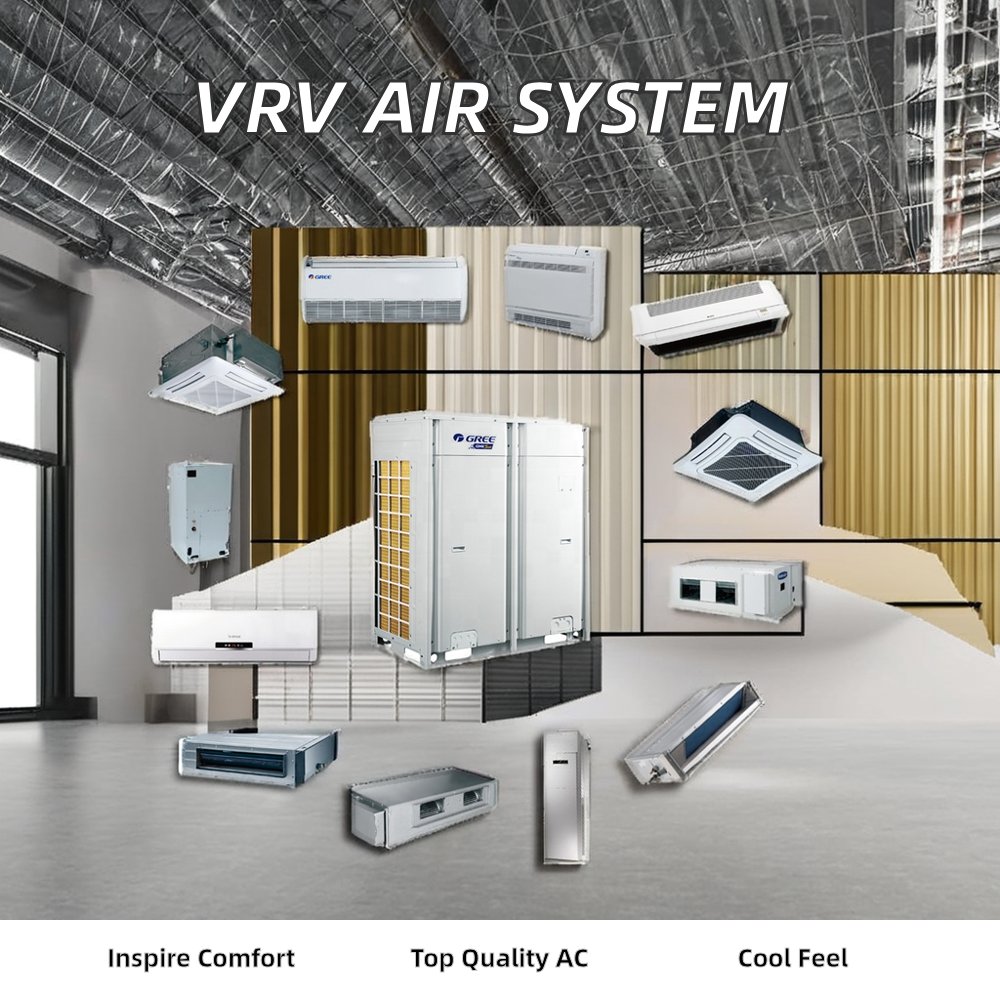 Inverter VRF/VRV System New Multi-Split Industrial Air Conditioning for Hotels with Compressor As Core Component