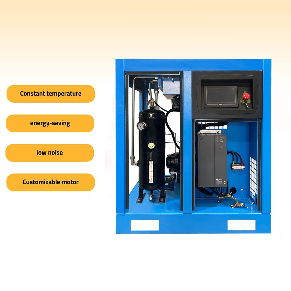 Industrial Compression Equipment Manufacturers 7.5kw 11kw 15kw 22kw 37kw 55kw 75kw Vsd Electric Screw Air Compressor