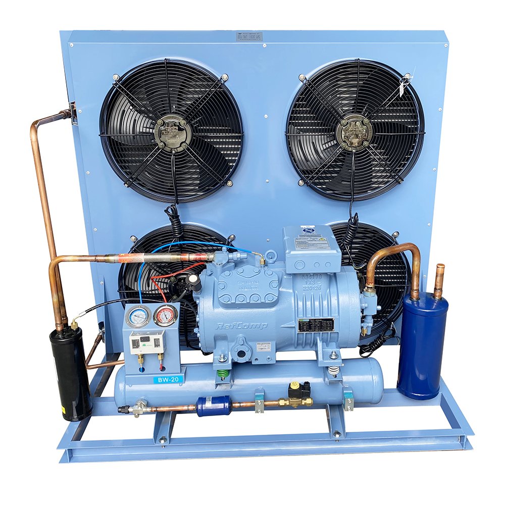 Cold Room Refrigerator Condenser Freezer Refrigeration Condensing Unit Price Air Cooled Compressor Condenser Unit for Freezer