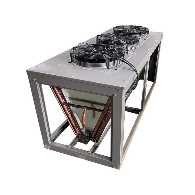 V-type Air-cooled Condenser with 3 Fan Condenser Evaporator Coil for Condensation Device