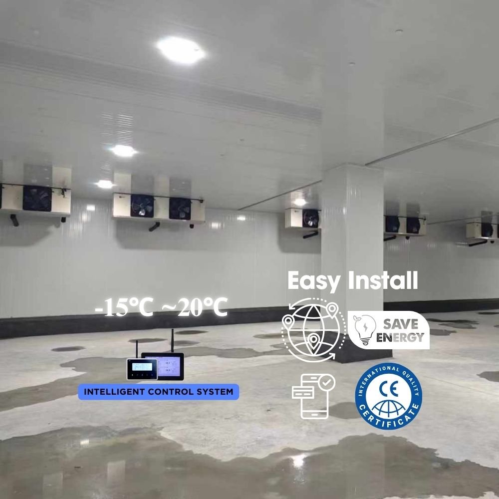 5hp 6hp Low Temperature Cold Room Condensing Unit Air Cooled Walk in Freezer Room Condenser 1hp Industrial Freezer