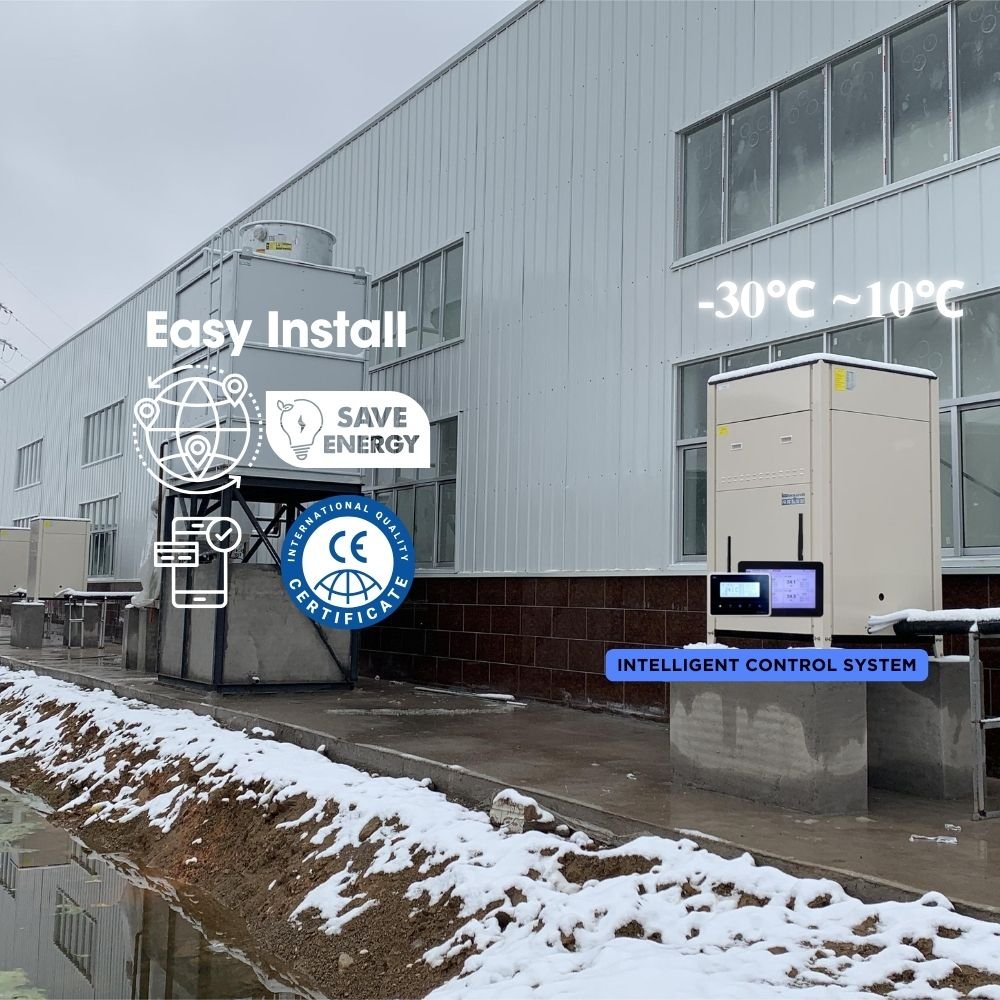 5hp 6hp Low Temperature Cold Room Condensing Unit Air Cooled Walk in Freezer Room Condenser 1hp Industrial Freezer