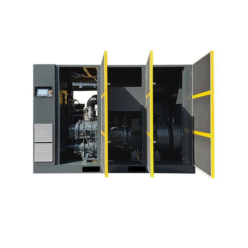 HANDE 110kw Custom Two Stage PM Air Compressor 8Bar 10Bar Air Cooling 380V Variable Frequency Dual Stage Screw Air Compressor