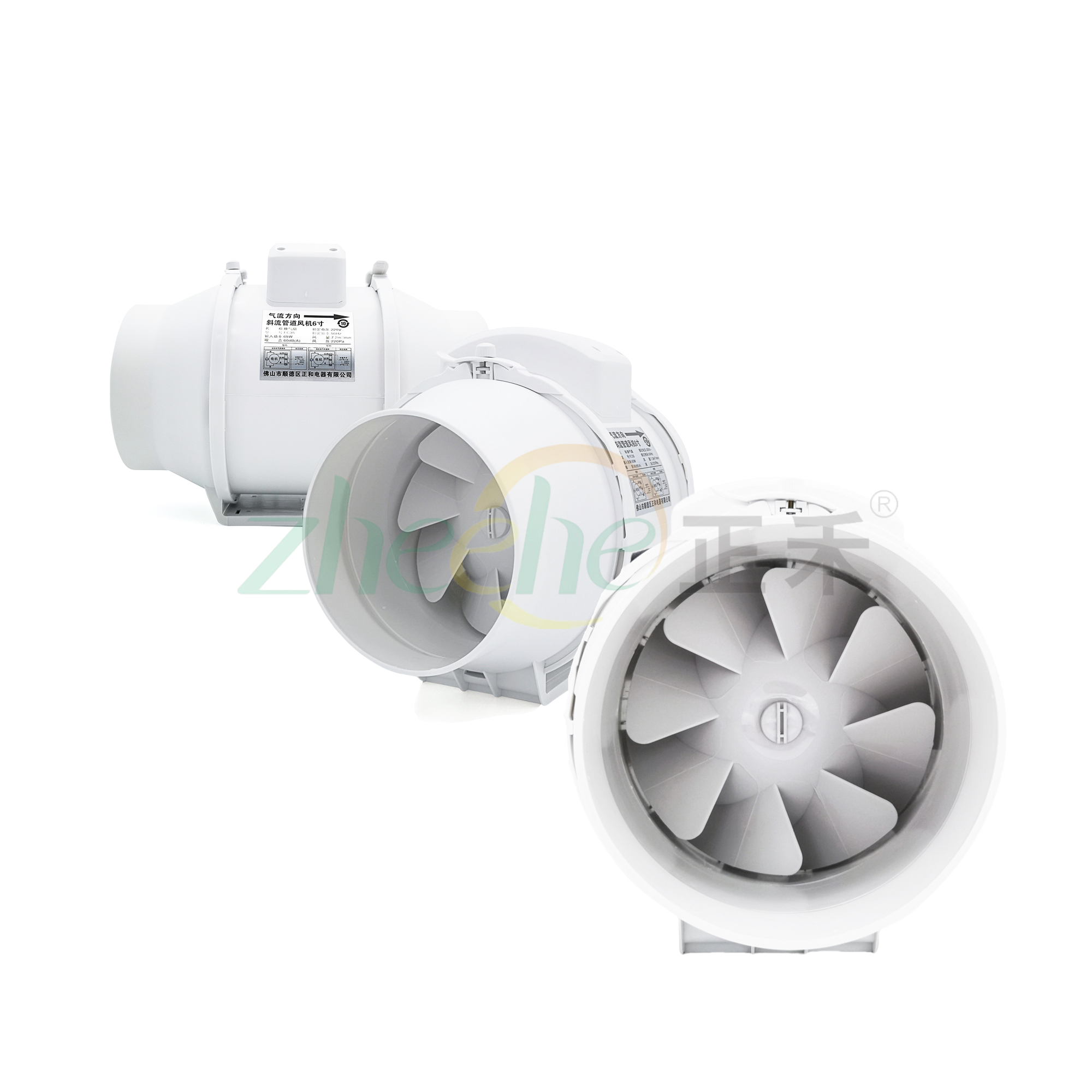 6 Inch 150mm 220V Energy Conservation&Powerful Ventilator Portable Duct Exhaust Fan for Hydroponics