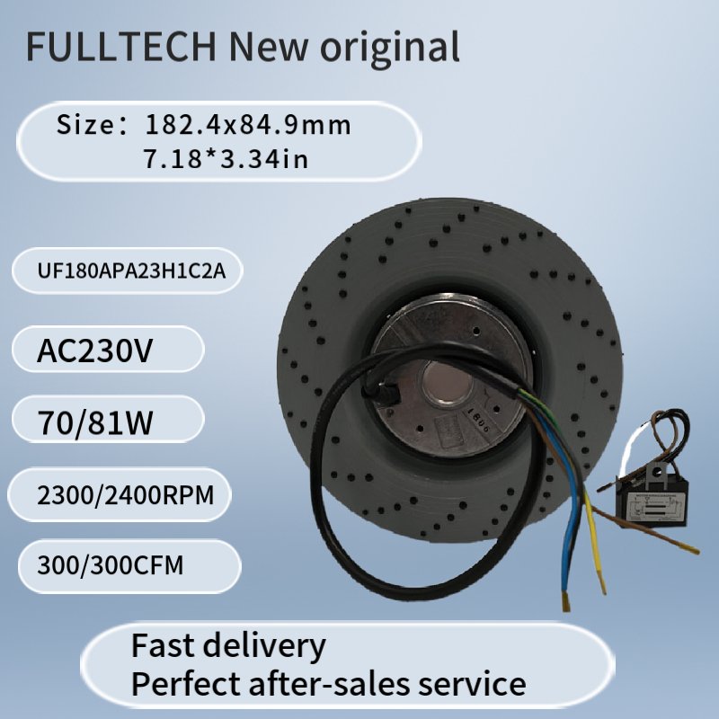 FULLTECH UF180APA23H1C2A 180mm AC230V 70/81W FULLTECH Ac Exhaust Centrifugal Direct Fan for Servo Motor Inverter Blower Fan