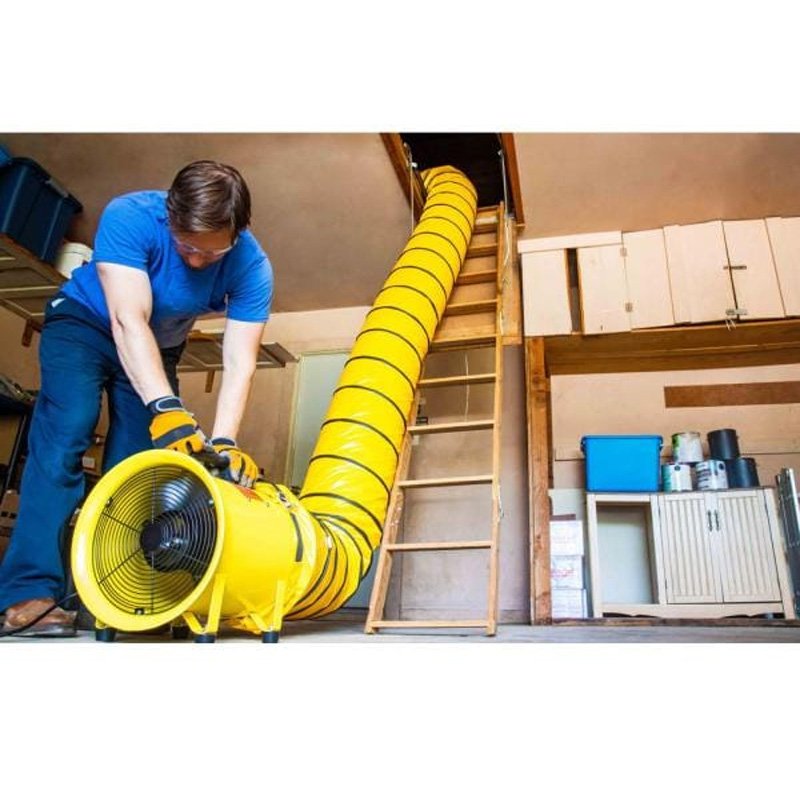 250mm Exhaust Fan Portable High Air Volume Axial Flow Fan Ventilation Fan Industrial Blower With Air Duct