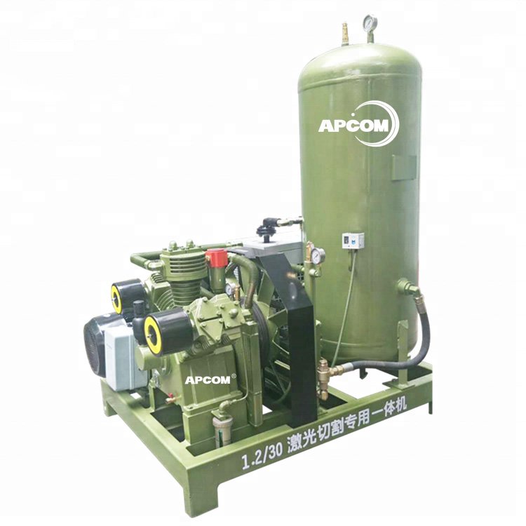 APCOM High Pressure 12bar 16bar 20bar Air-compressor 15kw 22kw 12 16 20 bar Piston Screw air Compressor for Fiber Laser Cutting