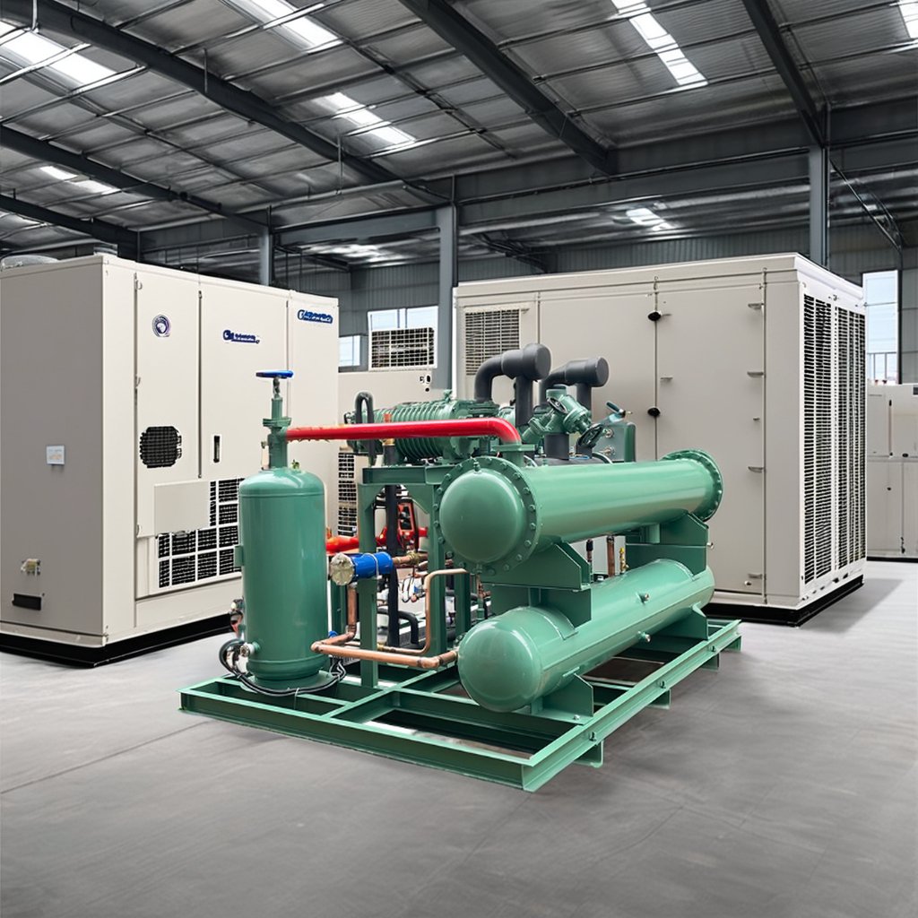 Low Temperature Refrigeration Equipment 30HP Huarui Screw Compressor Single Screw Air-cooled Condensing Unit
