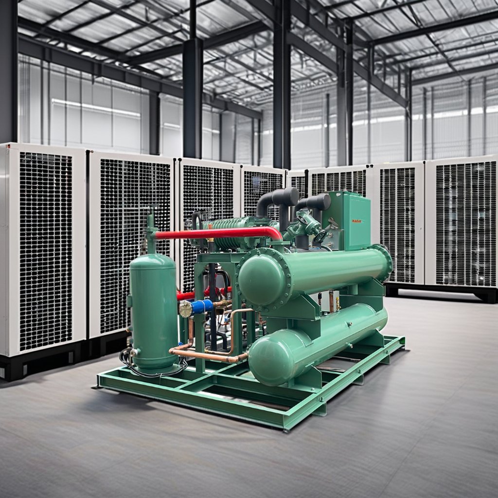 Low Temperature Refrigeration Equipment 30HP Huarui Screw Compressor Single Screw Air-cooled Condensing Unit
