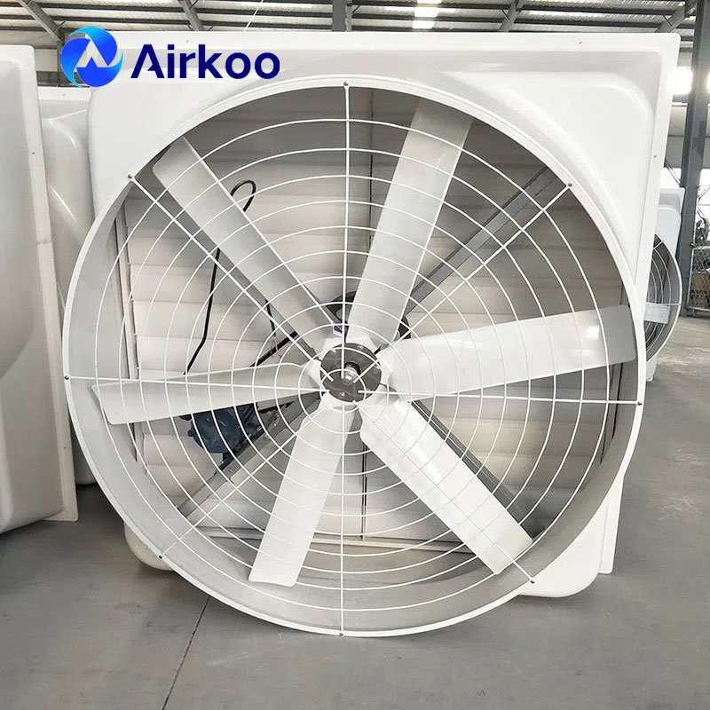 Industrial Axial AC Exhaust Blower Fan Corrosion Resistant Fiberglass Construction Wall-Mounted Ventilation Cooling Fan for Farm